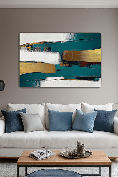 KanvasSepeti Brush Marks Canvas Wall Painting Decorative Modern Salon Living ...