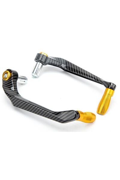 setmoto ELCİK MANET KORUMA - CNC İŞLEME - KARBON KOL- UNIVERSAL ÜRÜN - GOLD