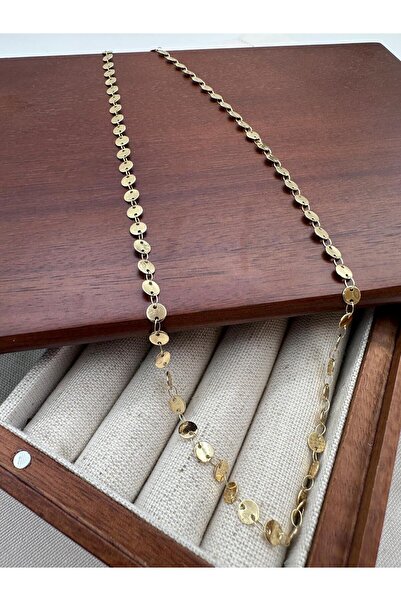 Jerie Gold Pul Zincir Model Çelik Kolye