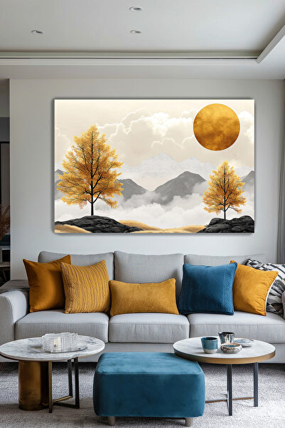 KanvasSepeti Pictură murală pe pânză cu strălucire de toamnă, decorativă, mod...