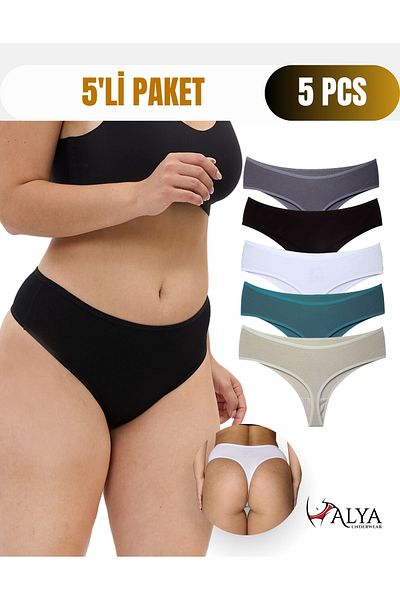 ALYA UNDERWEAR Women's High Waist Recovery Briefs - Pack of 5 Black Smoked K Green Stone Color Smoked