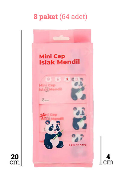 shop Sevimli Figürlü Mini Islak Cep Mendil (8’li Paket)