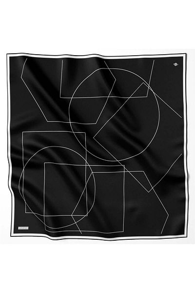 Armine Silk Scarf 2023/2024 Autumn Winter - 9061d-04 - Sura - Geometric Pattern