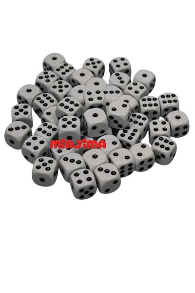 Miajima 40 Pieces Melamine Quality Imported Okey Dice - White Color Play Dice
