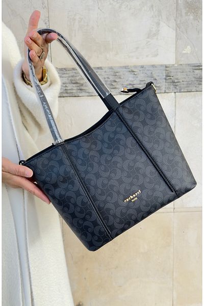 Cacharel Original Cacharel Paris Women's Black 5 Compartments Shoulder and Crossbody Bag