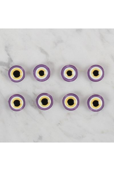 Hangora Loren Crafts Purple 8 Li Evil Eye Bead Button - 169