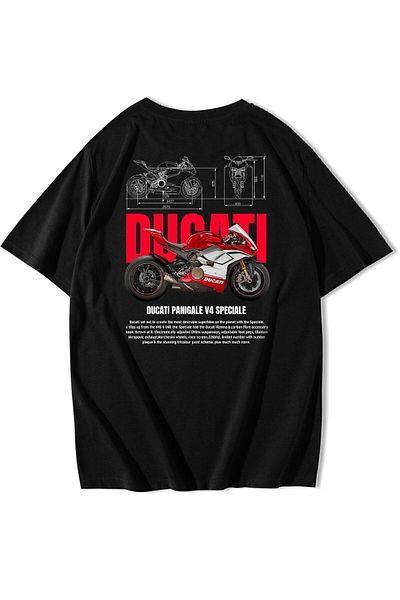 New Shine Μπλουζάκι Unisex Oversize Ducati Panigale V4 Speciale