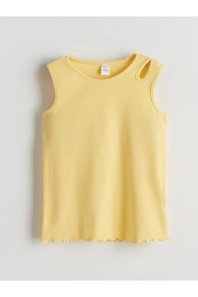 LC Waikiki Lcw Eco Yellow Crew Neck Girls' Undershirt and Leggings 2-Piece