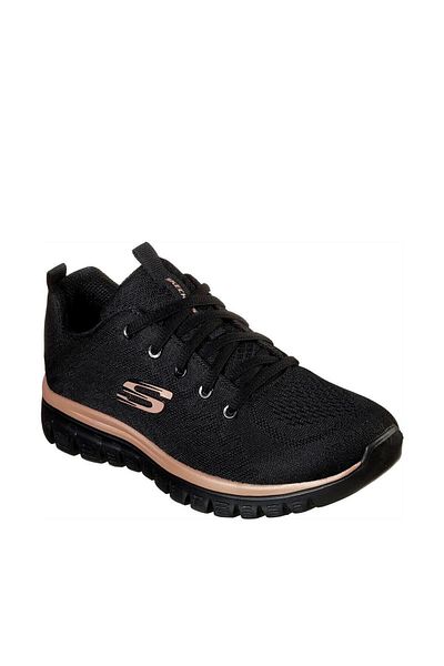 SKECHERS Graceful-Get Connected Women's Casual Sports Shoes 12615 Bkrg Black