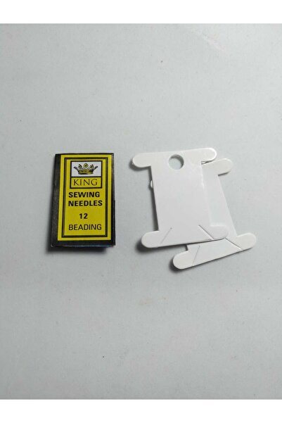 Eskişehir hobi sanat إبرة ركوب خرز رملية مرنة وناعمة مقاس 12 من King مع قطعتي...