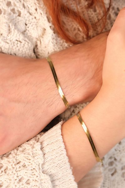 Jack Ferrero PAIR ITALIAN BRACELET COMBINED STEEL COLOR ATMAZ