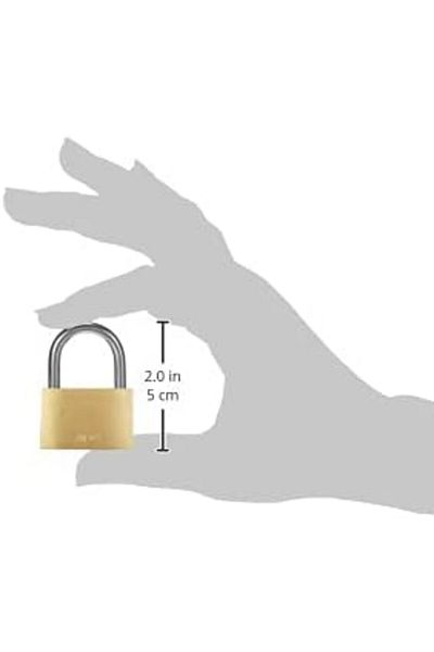 STOREMAX Jvnnshop Man 413/35, Brass Padlock, 35mm, Yellow 646268