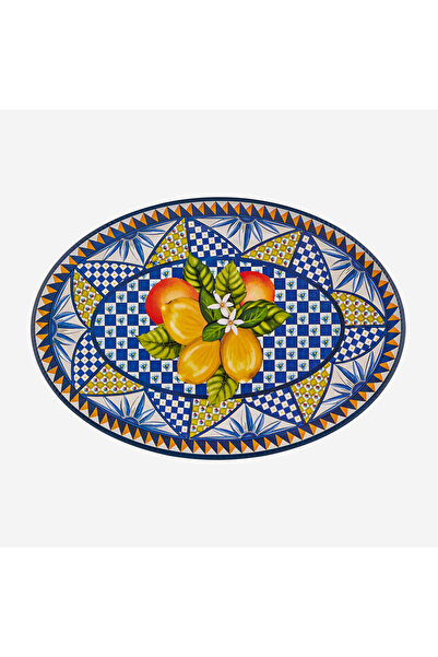 CHIARA ALESSI طبق خدمة بورتوفينو بلو ميلامين 50 سم