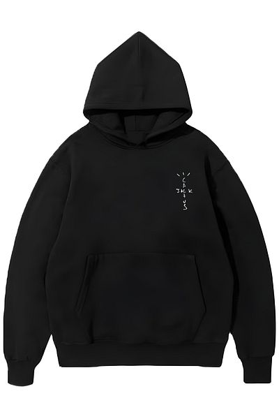Edizen Унисекс суичър с качулка Travis Scott Outpost черен 100% памук