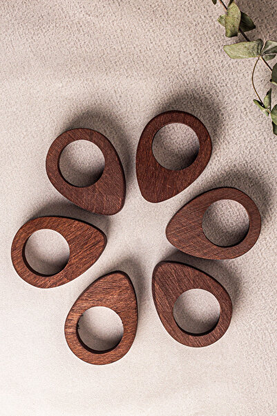 Snippy Yummy - 6 Adet Ahşap Yumurta Sunumluk Yumurtalık Sofra Sunumu Organizer