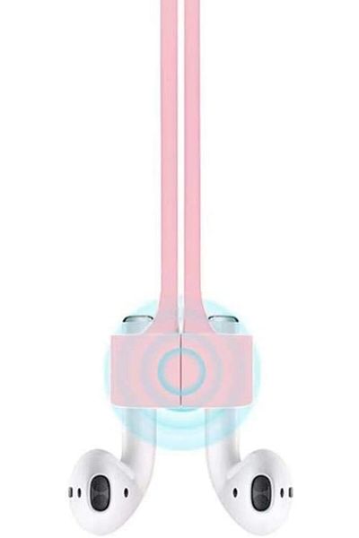 STOREMAX Sellbuystore Neck Strap Rope Holder Silicone Rope Basic Light Pink for AirPods 1 2 AirPods 3 AirPods Pr