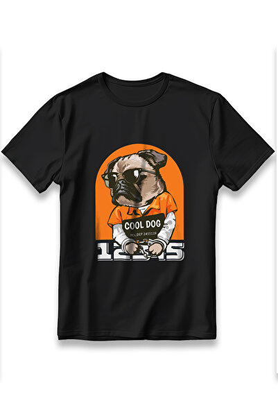 EZG Business Μπλουζάκι Unisex Oversize PUG με στάμπα, 100% βαμβακερό, χοντρό