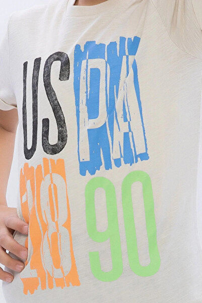 U.S. Polo Assn. Bej Siyah Erkek Çocuk Bisiklet Yaka Bermuda Takım Us1094