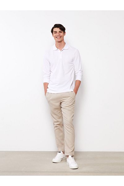 LC Waikiki Polo Neck Long Sleeve Pique Men's T-Shirt