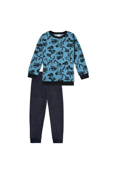 Schiesser Jungen Schlafanzug Set, 2-tlg. - Boys World 1, lang, Frottee, Motiv