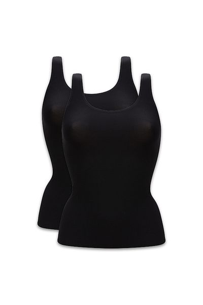 Chantelle Damen Top 2er Pack - Unterhemd, SoftStretch, nahtlos, Einheitsgröße 34-44