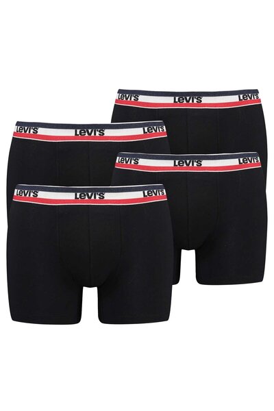 Levi's Herren Boxershorts, 4er-Pack – Sport-Boxershorts aus Bio-Baumwolle, Lo...