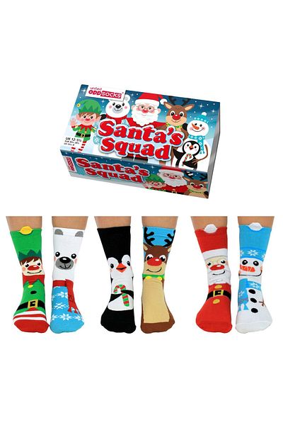 United Oddsocks Kinder Socken, 6 individuelle Socken - Geschenkbox, Motivsocken