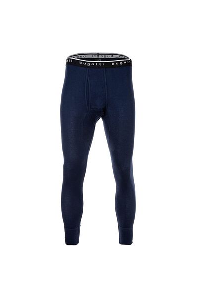 BUGATTI Herren Lange Unterhose - Feinripp, Eingriff, Baumwolle, einfarbig