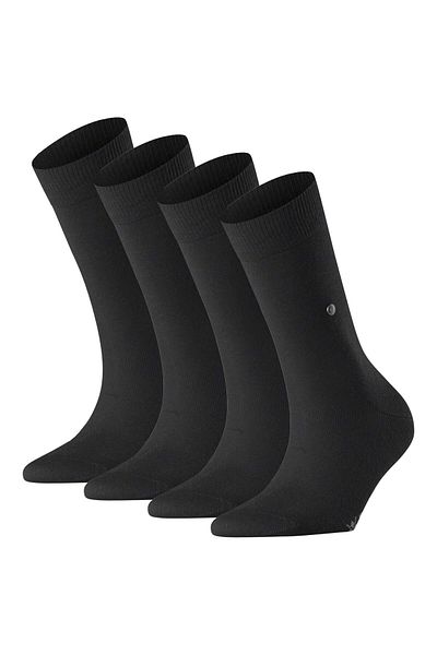 Burlington Damen Socken 4er Pack - Everyday  Kurzstrumpf, Onesize, Unifarben