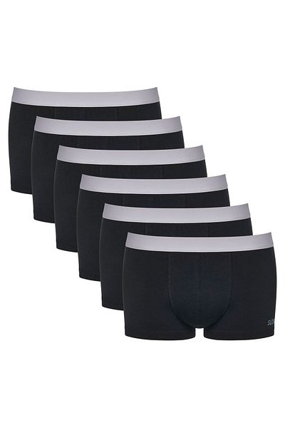 SLOGGI Herren Boxershorts, 6er Pack - Hipster, GO ABC 2.0, Baumwolle,  einfarbig