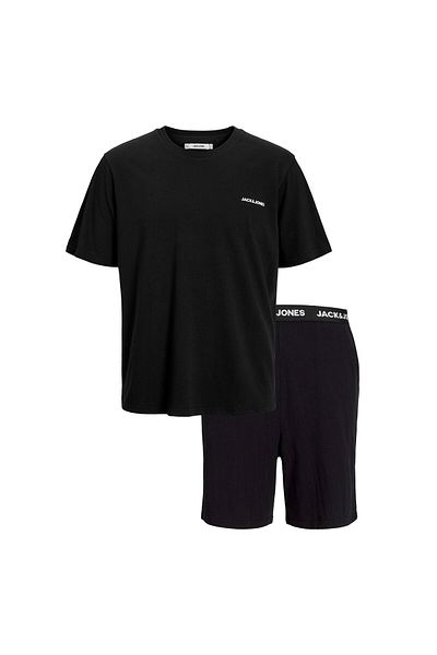 Jack & Jones JACK&JONES Herren Schlafanzug - kurz, JACEVEREST TEE AND SHORTS SET, Pyjama, Rundhalsausschnitt