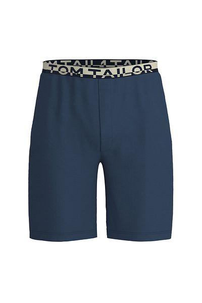 Tom Tailor Herren Pyjamahose - Bermuda, kurz, Short, einfarbig