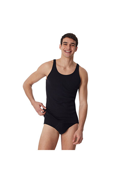 Schiesser Herren Unterhemd 3er Pack - Sport-Jacke, ohne Arm, Original Feinripp, einfarbig