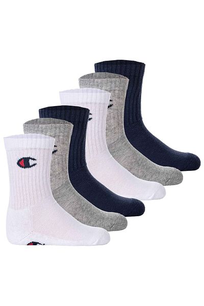 Champion Kinder Socken, 6er Pack - Crew Socken, einfarbig