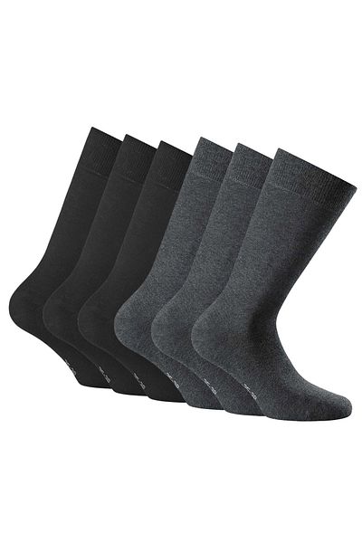 Rohner Basic Unisex Socken, 6er Pack - Cotton II, Kurzsocken, Basic, einfarbig