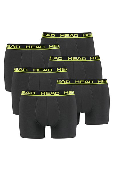 Head Herren Boxershort, 6er Pack - Basic, Baumwoll Stretch, einfarbig