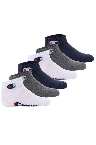 Champion Kinder Socken, 6er Pack - Quarter, Logo, einfarbig