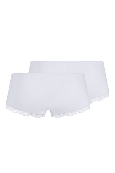 Skiny Damen Hipster, 2er Pack - Pant DP, Classic Cotton, Spitze, Baumwoll-Stretch