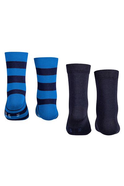 FALKE Kinder Socken, 2er Pack - Happy Stripe, Kurzsocken, gestreift