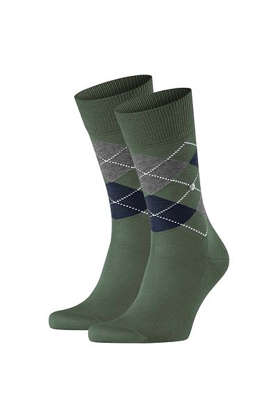 Burlington Herren Socken 2er Pack - Manchester, Rautenmuster, Bio-Baumwolle