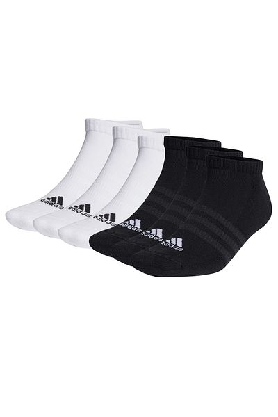 adidas Unisex Sneakersocken, 6er Pack - Cushioned Low-Cut, Logo, gepolstert, einfarbig