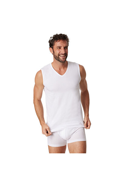 Schiesser Herren Tanktop 4er Pack - Serie "95/5", V-Ausschnitt, S-XXL