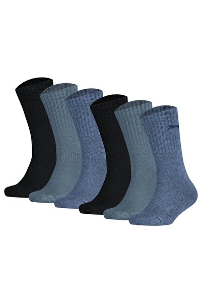 Puma Kinder Socken, 6er Pack - Sport Junior, Frottee-Sohle, Rippbündchen, Logo
