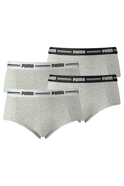 Puma Damen Mini Shorts - Iconic, Soft Cotton Modal Stretch, 4er Pack