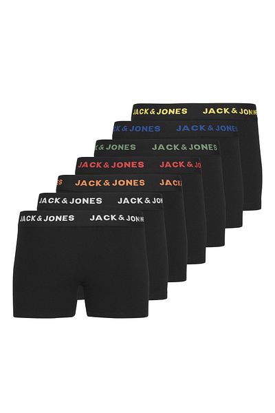 Jack & Jones JACK&JONES Jungen Boxershorts, 7er Pack - JACBASIC TRUNKS, Baumwollmischung, Logobund