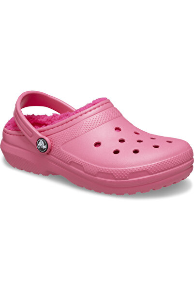Crocs Κλασικές παντόφλες με επένδυση για κορίτσια ροζ παντόφλες για κορίτσια ΠΑΝΤΟΦΛΕΣ 207010