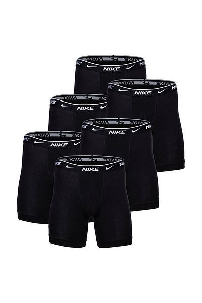 Nike Herren Boxer Shorts, 6er Pack - Boxer Brief long, Cotton Stretch, Logobund