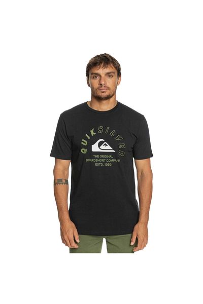 Quiksilver Warped Patterns M Tees Men's Anthracite Tshirt Eqyzt07205-kta0