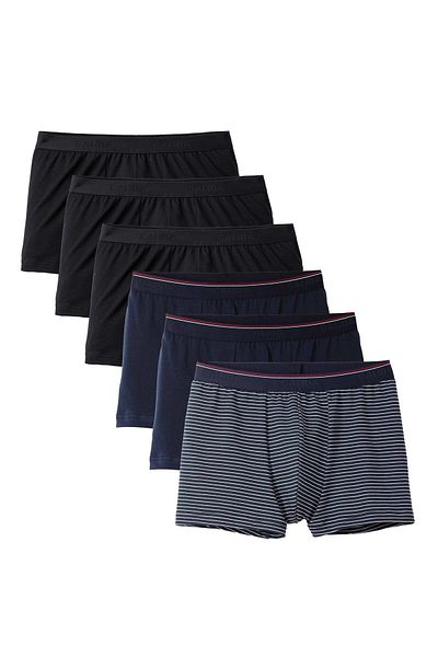 Calida Herren Boxershorts, 6er Pack - Natural Benefit, Elastikbund, Single Jersey