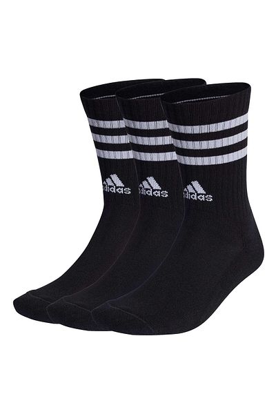 adidas Unisex Socken, 6er Pack - 3-Streifen Cushioned Crew, Logo, Streifen, gepolstert